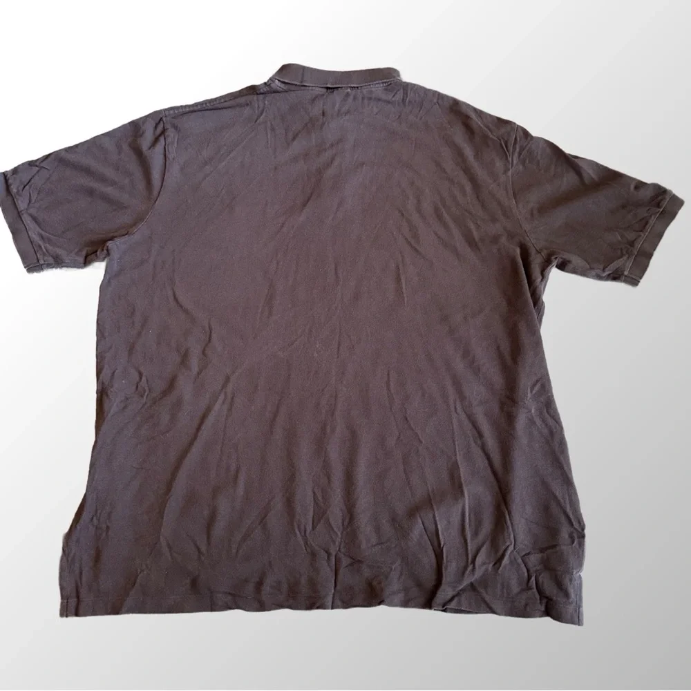 Polo Ralph Lauren Shirt Men's 3XLT Tall Chocolate Brown Pique Polo Black Pony